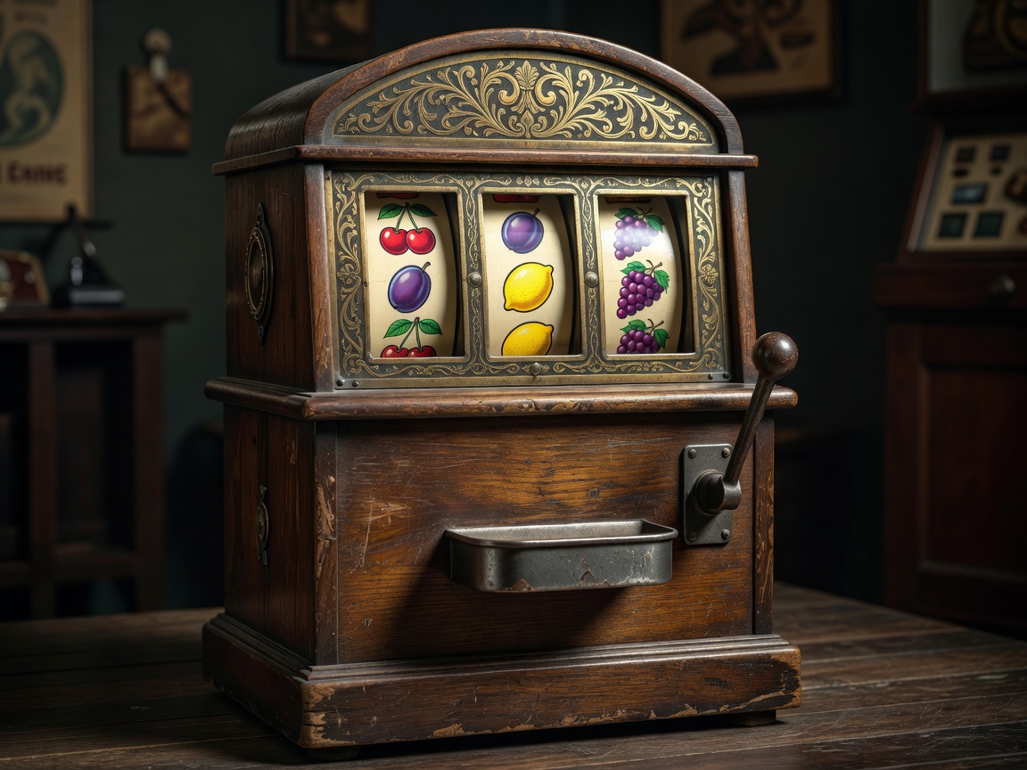 Vintage fruit slot machine illustrating the history of classic reel games