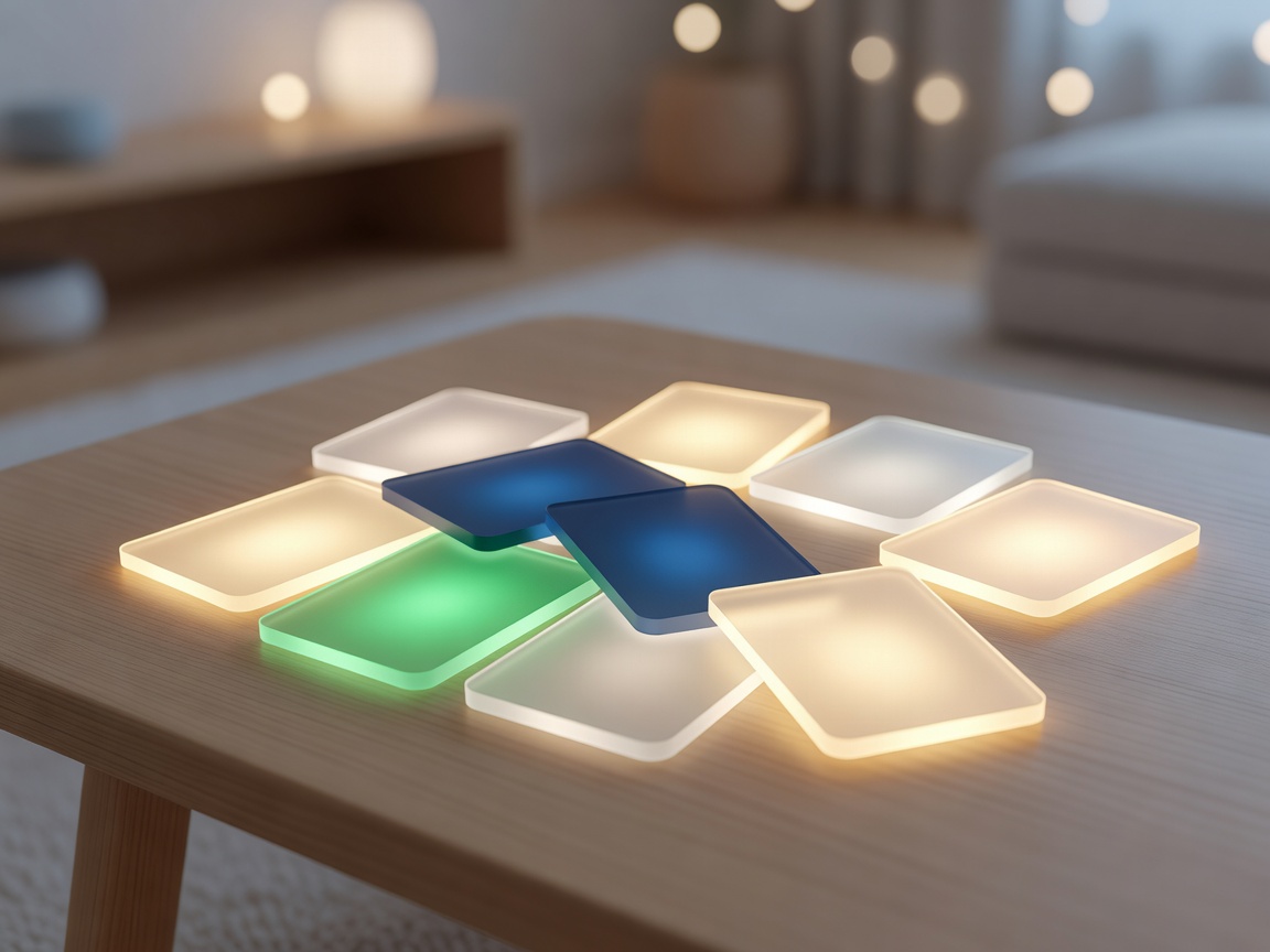 Glowing tip cards representing smart and healthy free-play habits